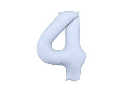 Foil Balloon Number Misty Blue