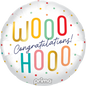 18" Round Woohoo Congratulations Colorful Dots