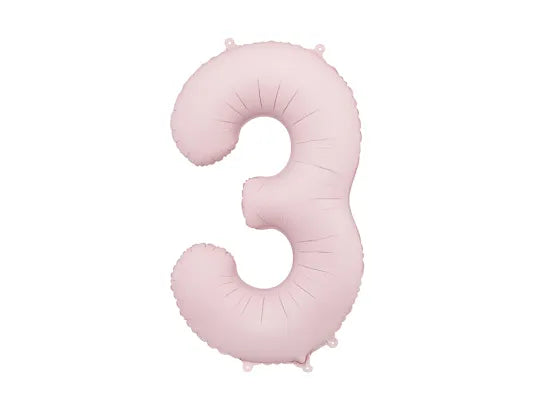 Foil Balloon Number Light Pink