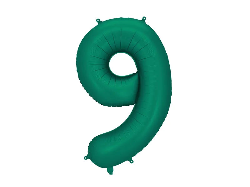 Foil Balloon Number Bottle Green