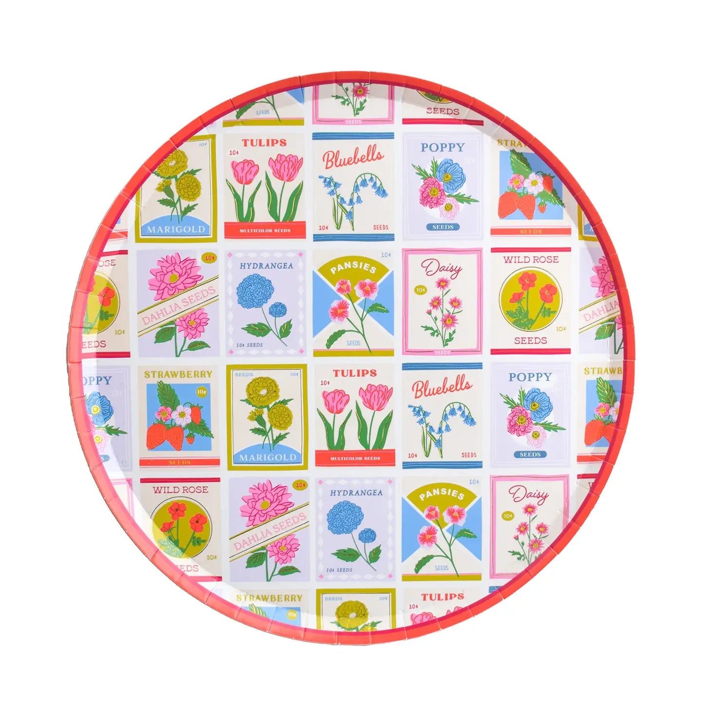 In Bloom Seed Packet Dessert Plates