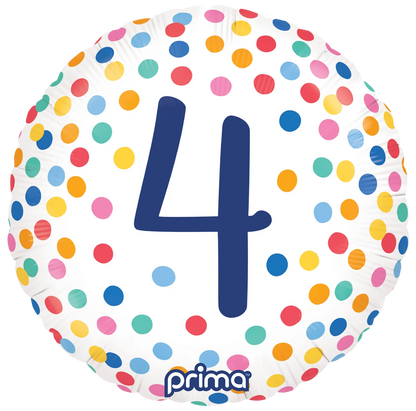 18” Round Happy Birthday Confetti Numbers 1-5