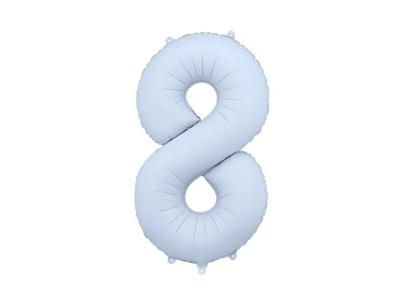 Foil Balloon Number Misty Blue