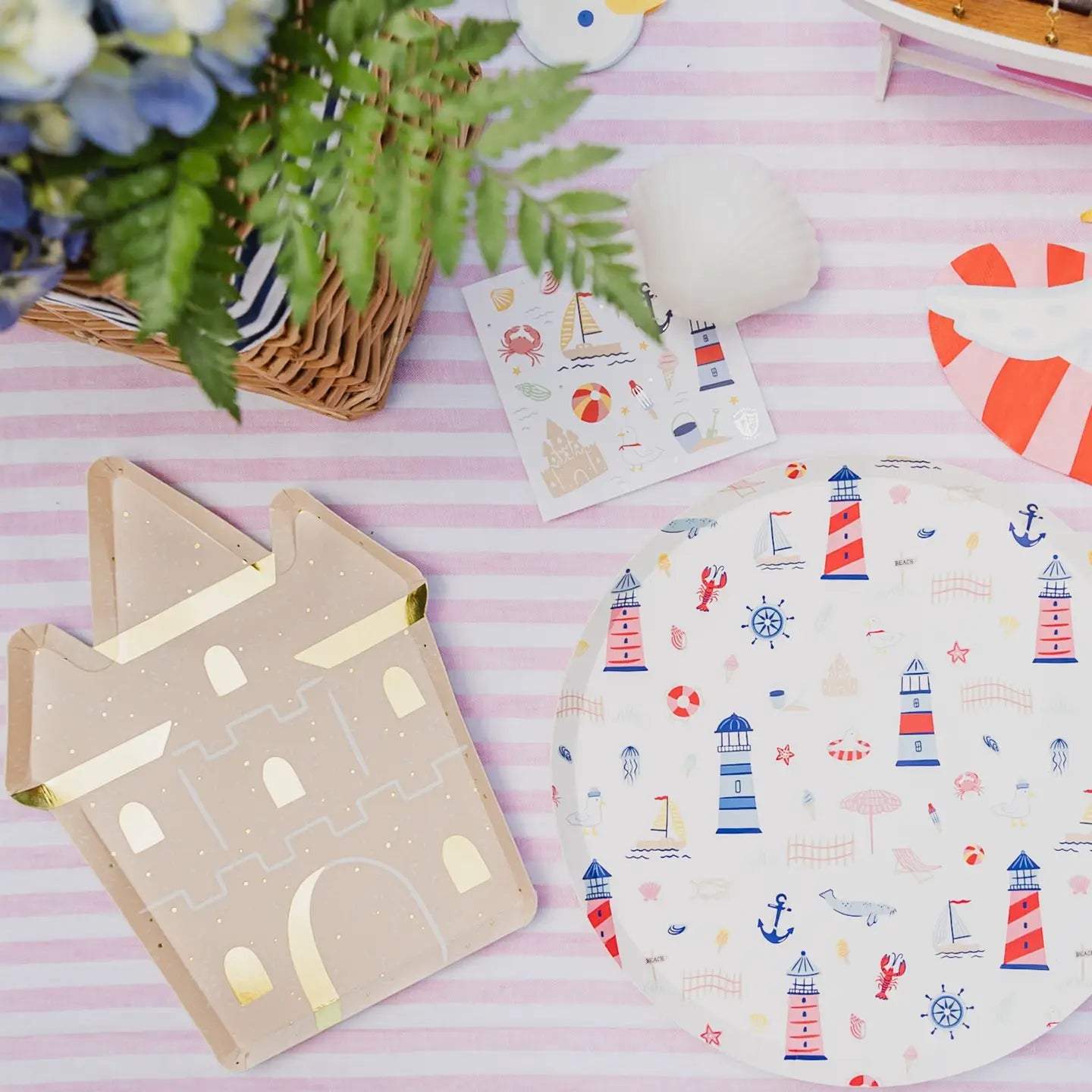 Seaside Sandcastle Large Plates