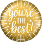 18" Round You're the Best Gold