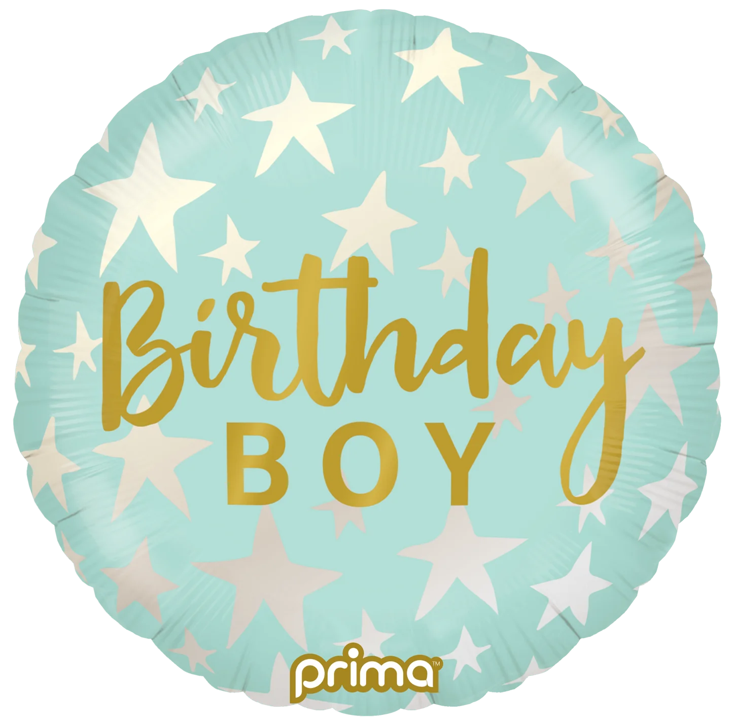 18” Round Birthday Boy Stars