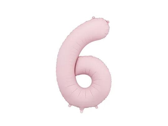 Foil Balloon Number Light Pink