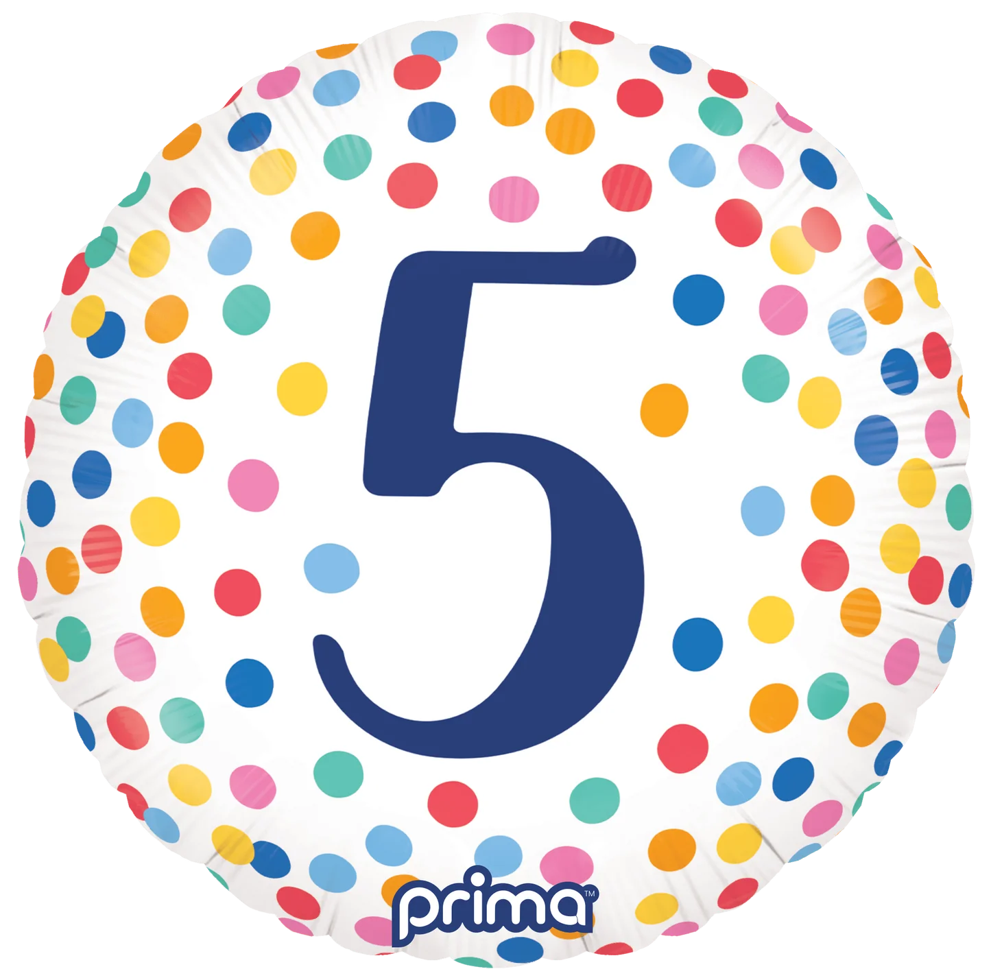 18” Round Happy Birthday Confetti Numbers 1-5
