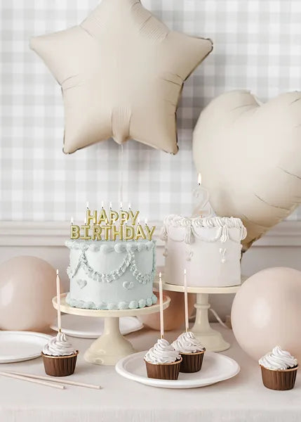 Foil Balloon Star Beige