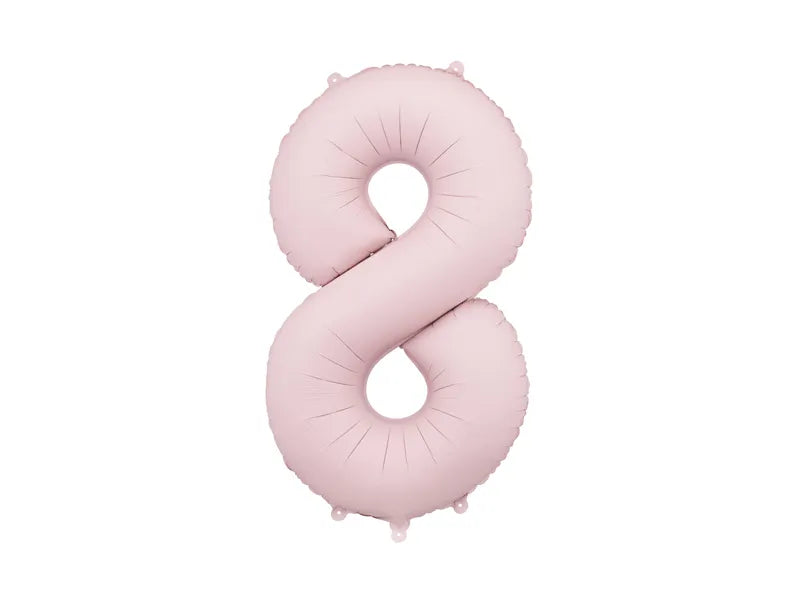 Foil Balloon Number Light Pink