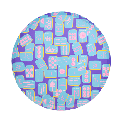 Game Night Mahjong Print Dinner Plates