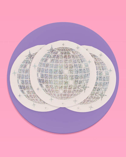 Shimmer Disco Ball Napkins, Birthday, Bach, NYE