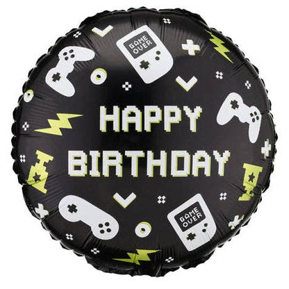 Happy Birthday Tablet Round Foil Balloon 18 in