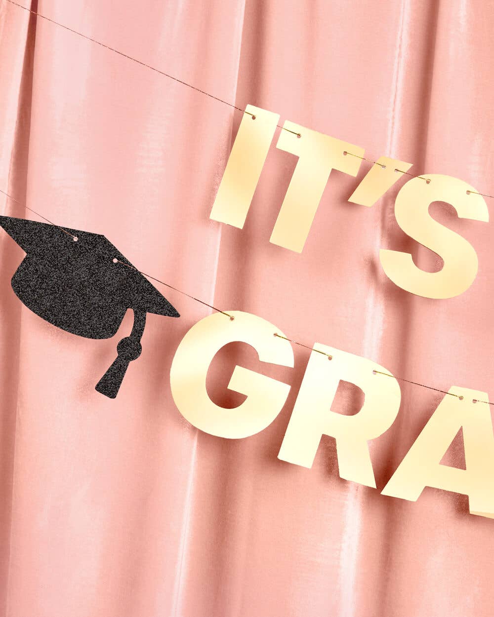 It's Giving Graduated Banner - gold foil banner