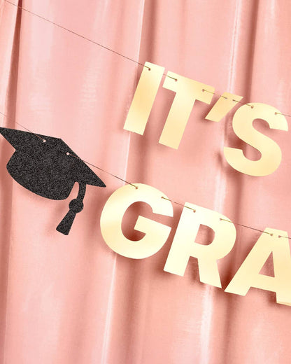 It's Giving Graduated Banner - gold foil banner