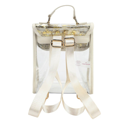 CONFETTI GLAM CLEAR MINI BACKPACK