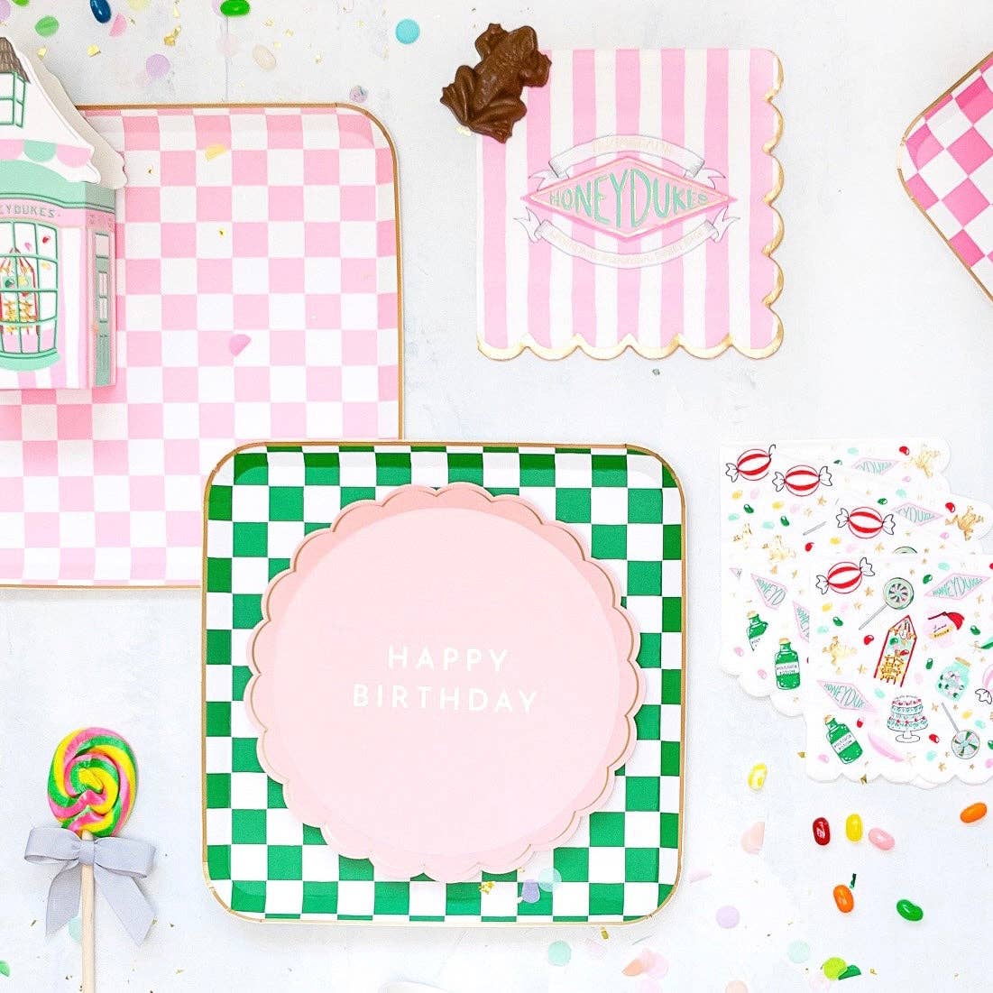 HARRY POTTER X BONJOUR FÊTE HONEYDUKES LARGE CHECKER PLATES