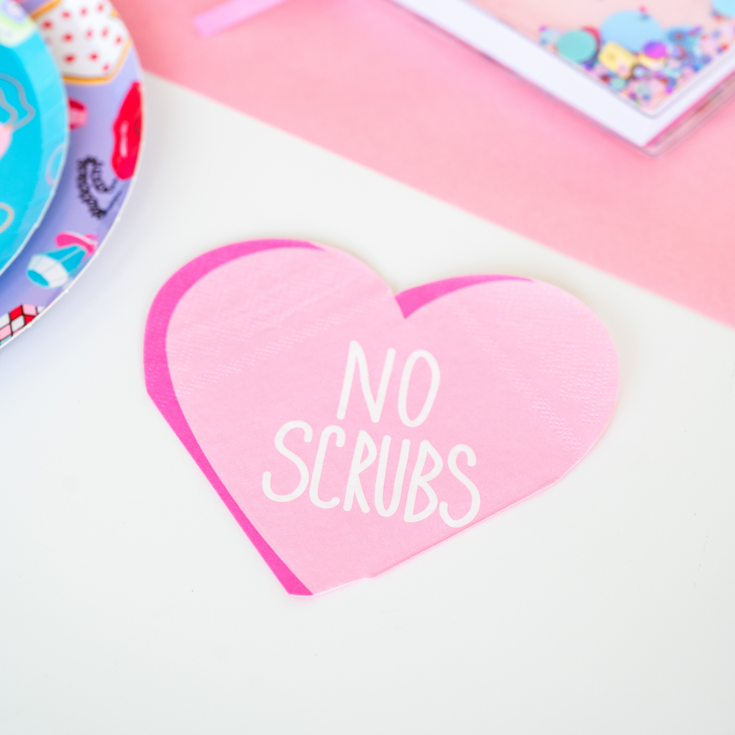 Y2K Candy Hearts Cocktail Napkins