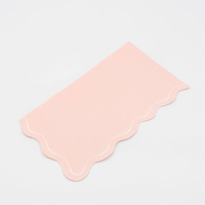 Pink Scallop Guest Towels