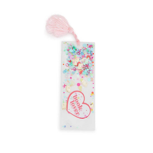 Book Club "Book Lover" Confetti Bookmark