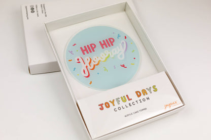 Hip Hip Hooray Acrylic Cake Topper
