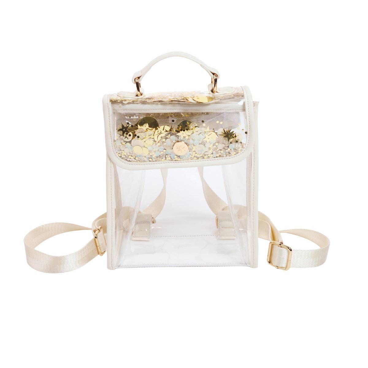 CONFETTI GLAM CLEAR MINI BACKPACK