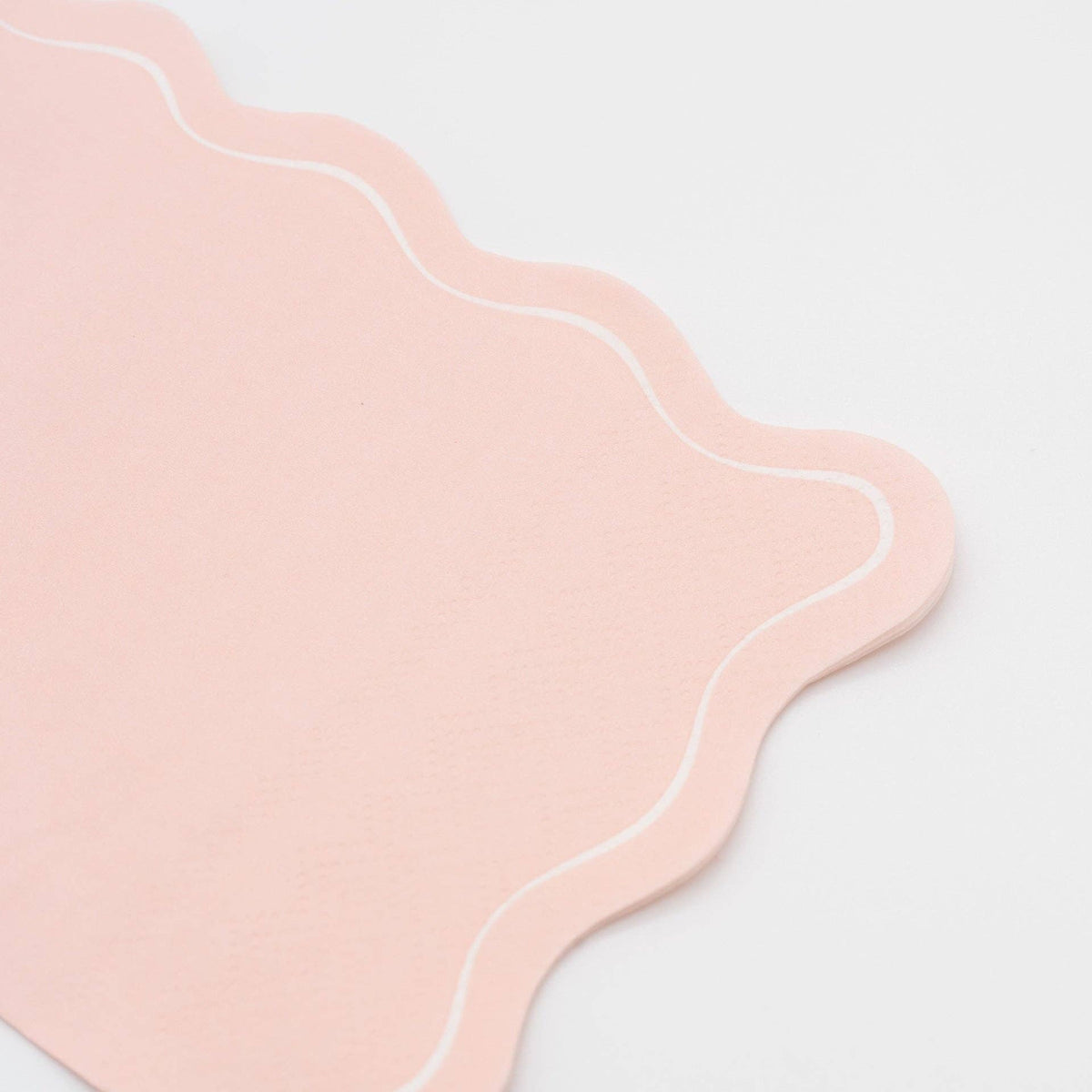 Pink Scallop Guest Towels