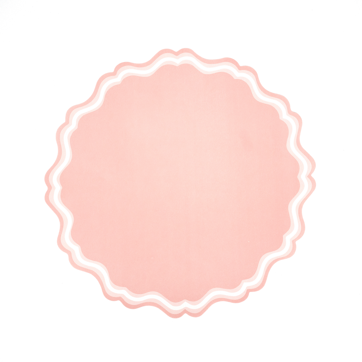 Pink Dusty Fancy Scallop Paper Placemats