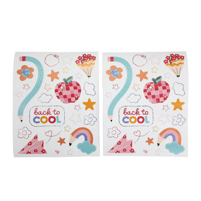 Notebook Paper Table Runner with Stickers