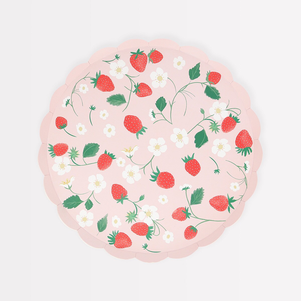 Strawberry Pattern Side Plates (x 8)