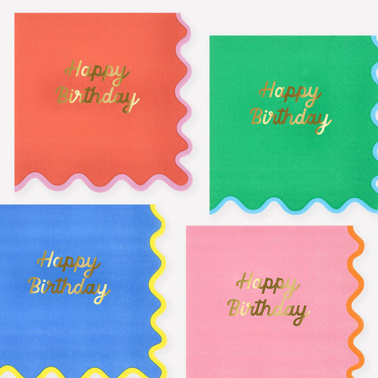 Wiggle Edge Large Napkins (x 16)
