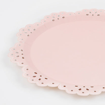 Broderie Anglaise Lace Multi Side Plates (x 8)