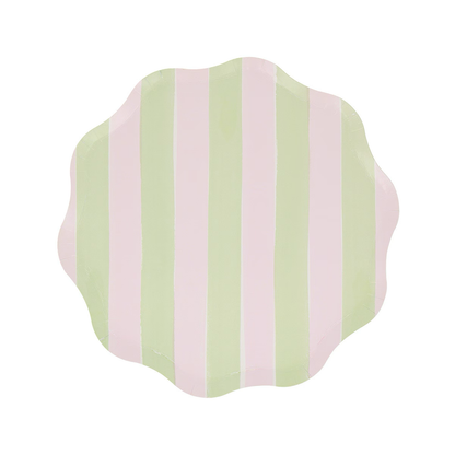 Pastel Stripe Side Plates (x 8)