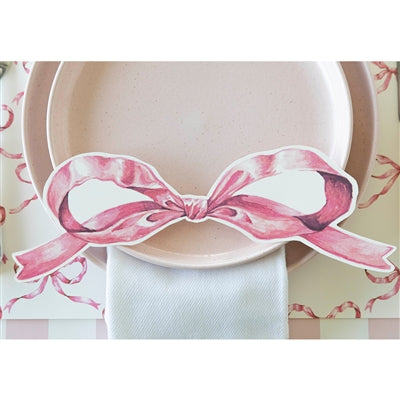Pink Bow Table Accent- Pack of 12