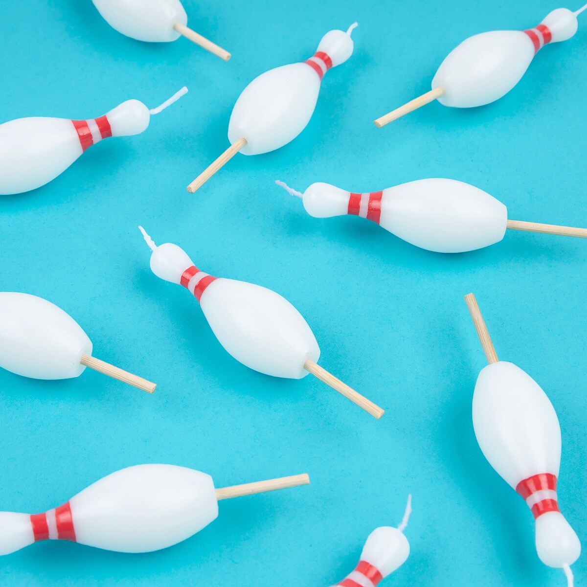 Bowling Pin Candles (x 10)