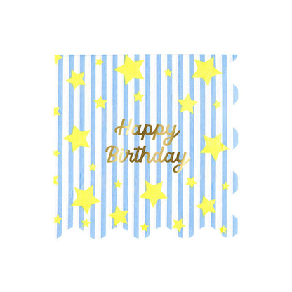 Bright Star Happy Birthday Large Napkins (x 16)