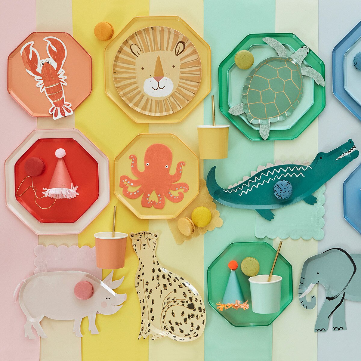 Lemon Sherbet Side Plates (x 8)