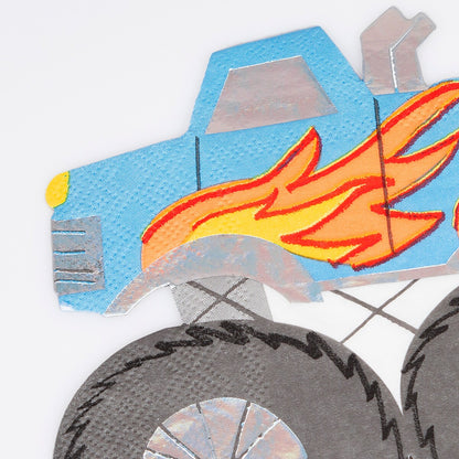 Monster Truck Napkins (x 16)