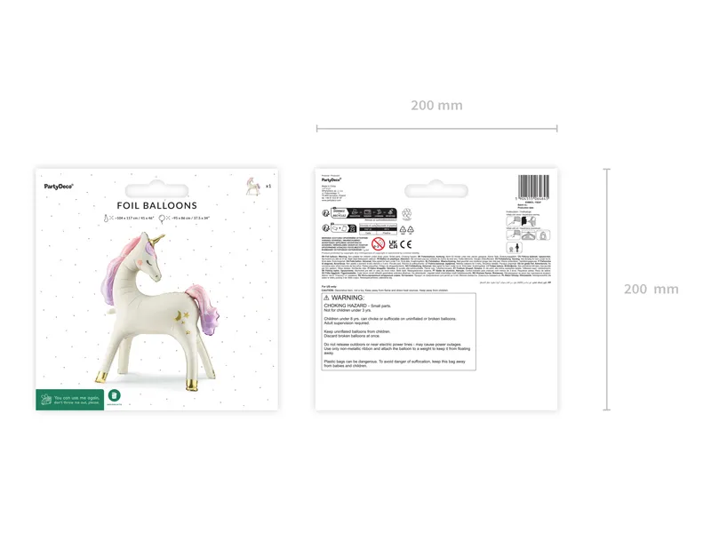 Standing Foil Balloon Unicorn