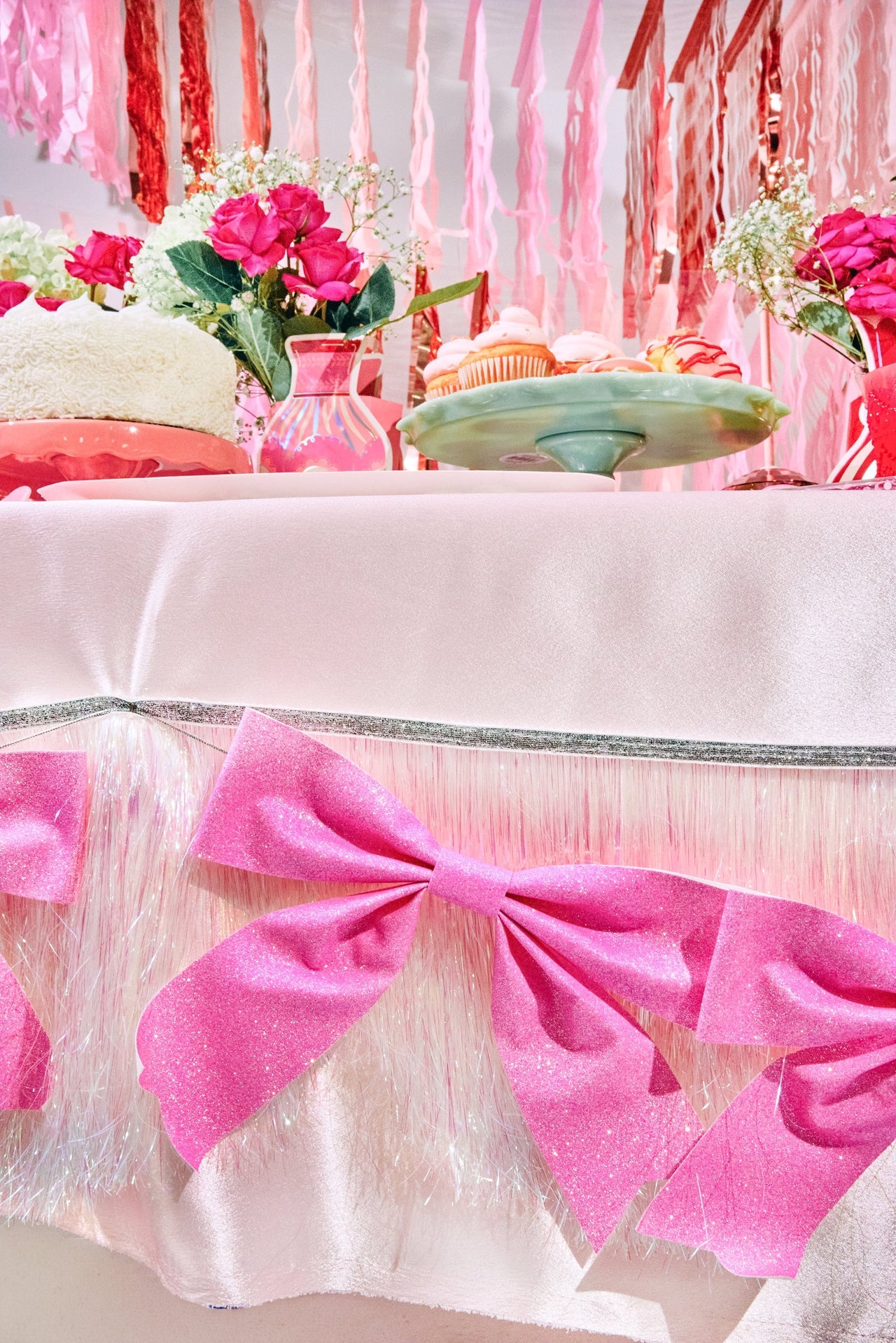 Glitter Bows & Fringe Reusable Party Garland