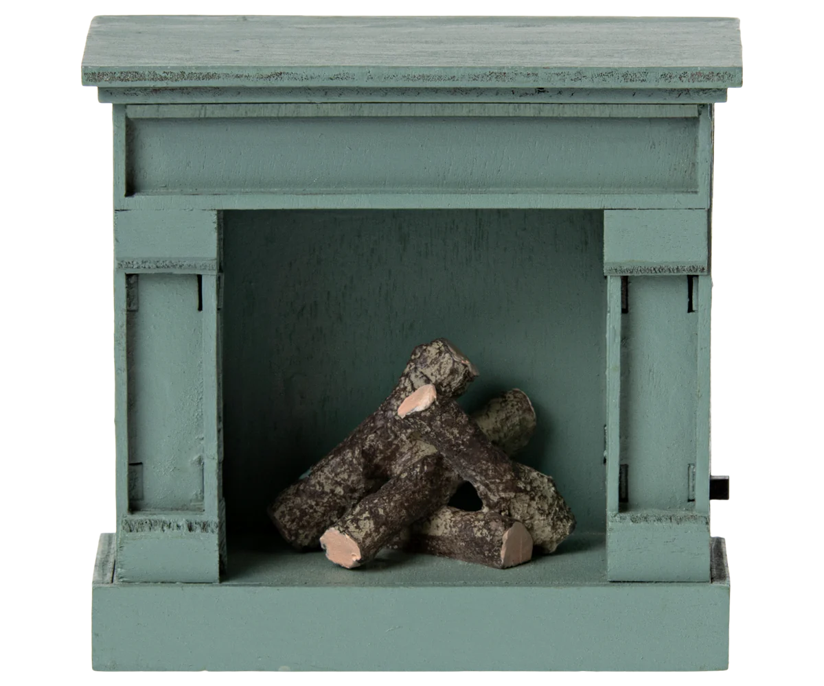 Fireplace, Mouse- Blue