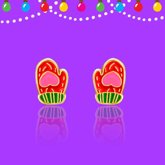 Sweetheart Mittens Cutie Stud Earrings