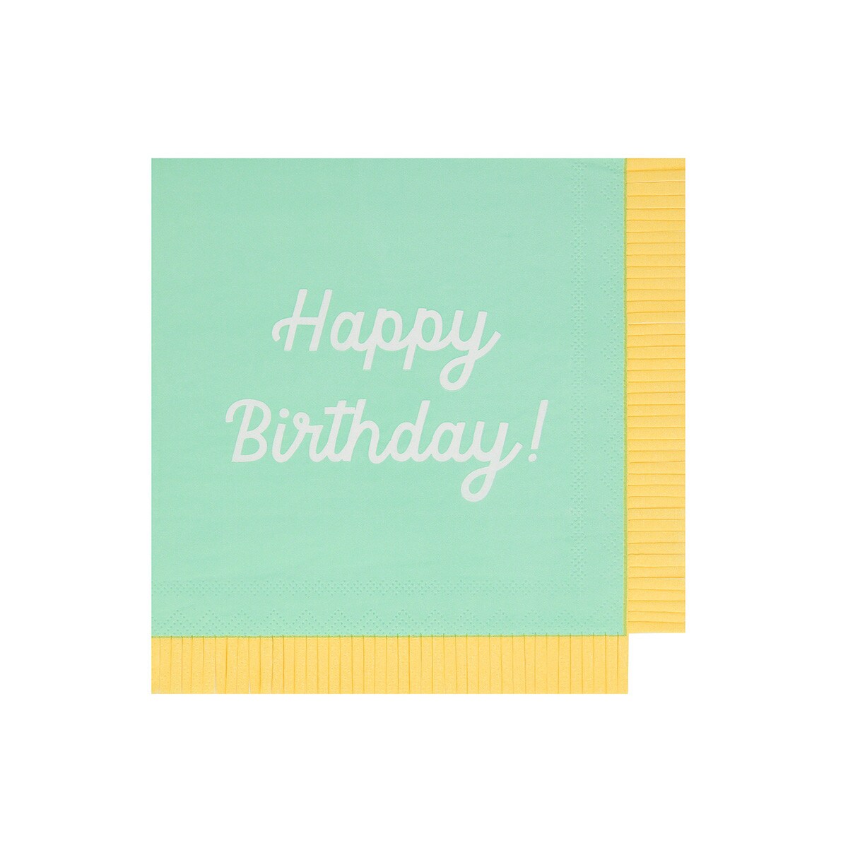 Mixed Happy Birthday Large Napkins (x 16)