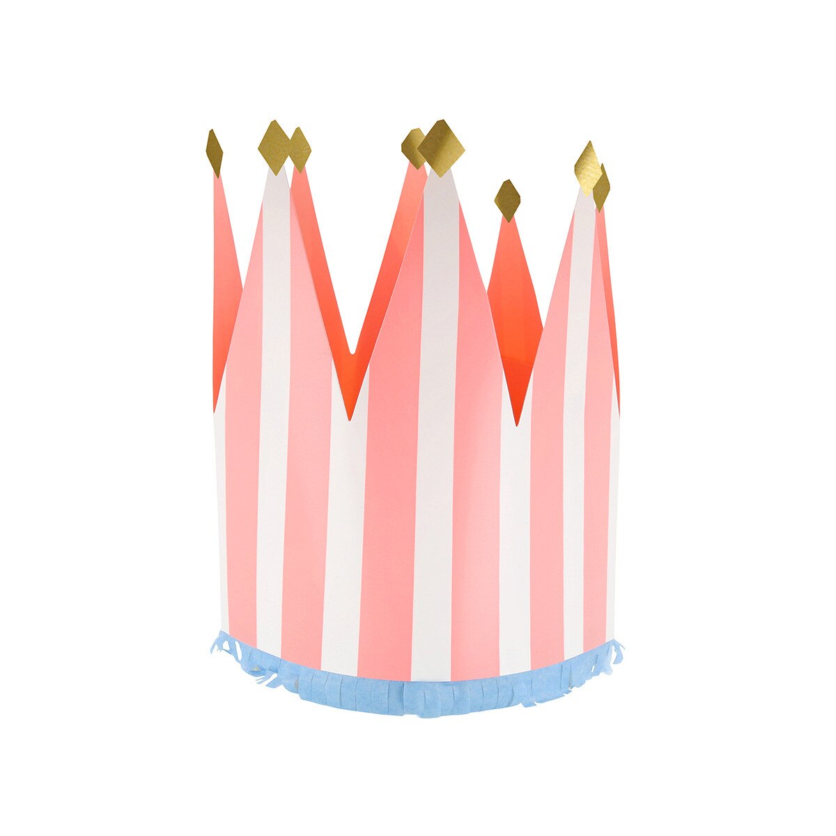 Striped Party Crowns (x 8)