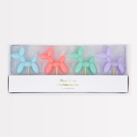 Balloon Dog Candles (x 4)
