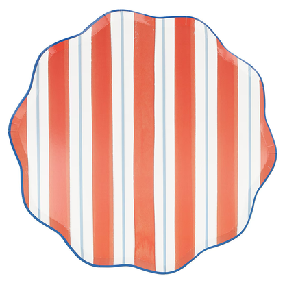 Preppy Stripe Dinner Plates (x 8)