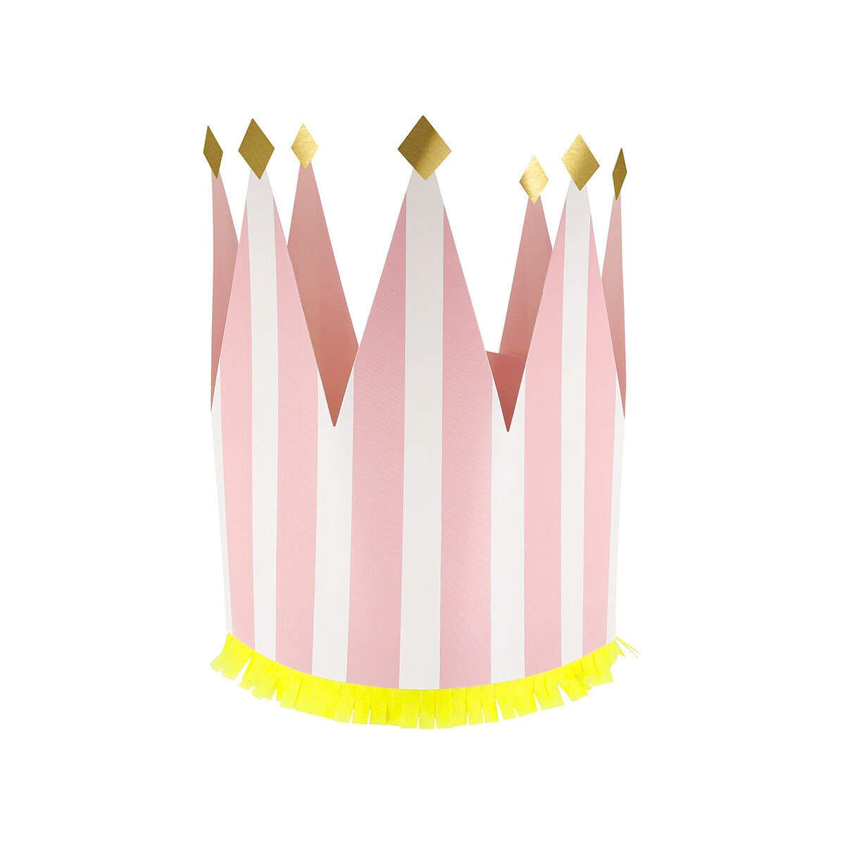 Striped Party Crowns (x 8)