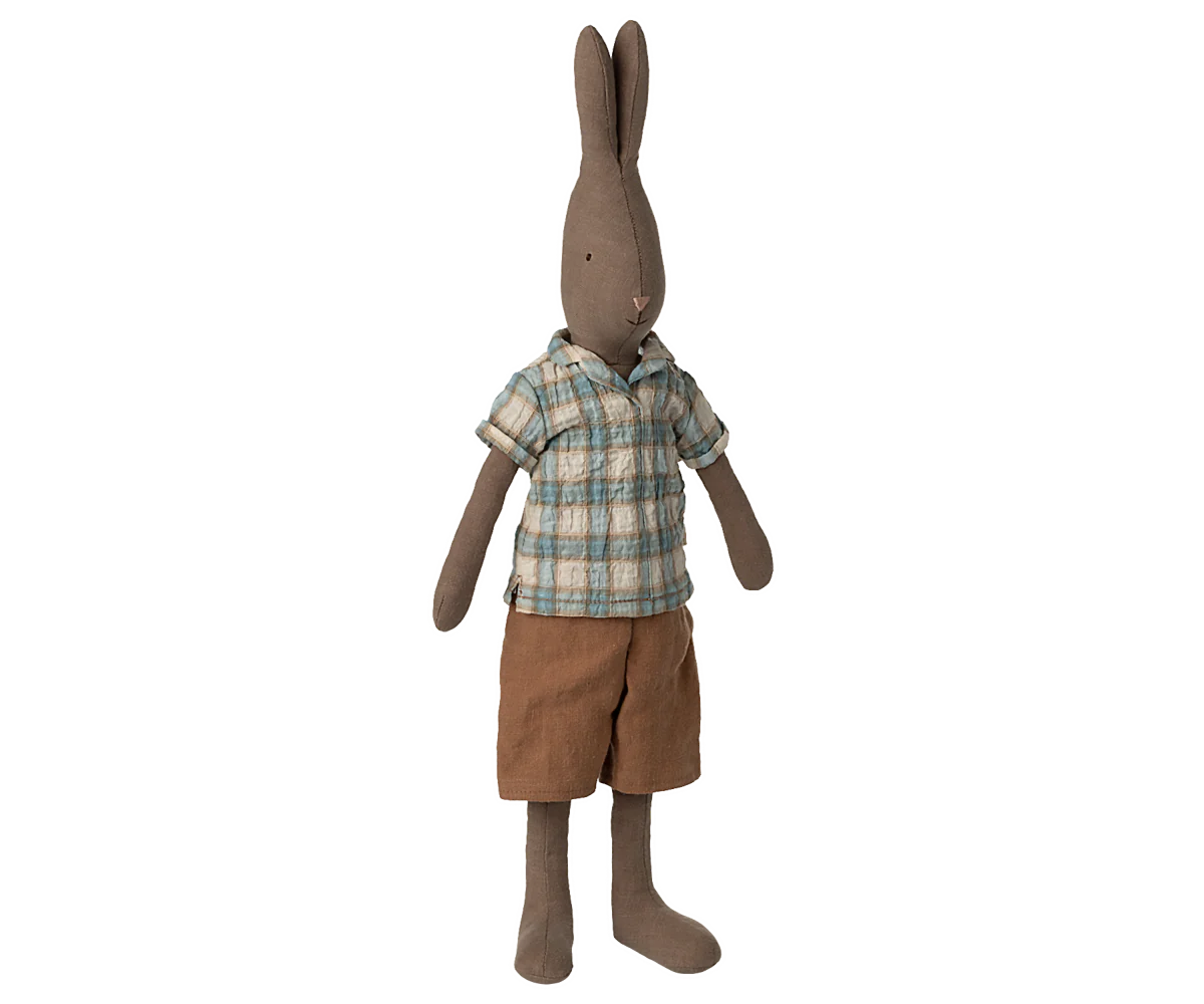 Rabbit, Size 3 - Brown - Shirt and shorts