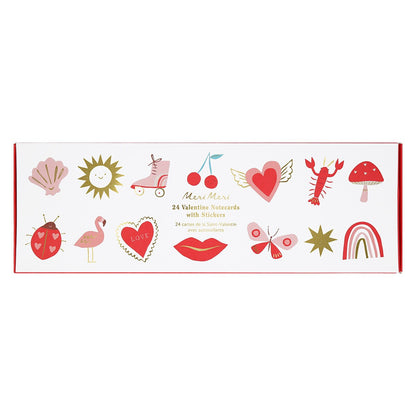 Icon Kids Valentine's Cards & Stickers Set (x 24)