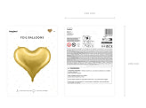 Foil balloon Heart, 75x64,5 cm, gold